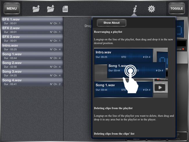 backing tracks player for iPad